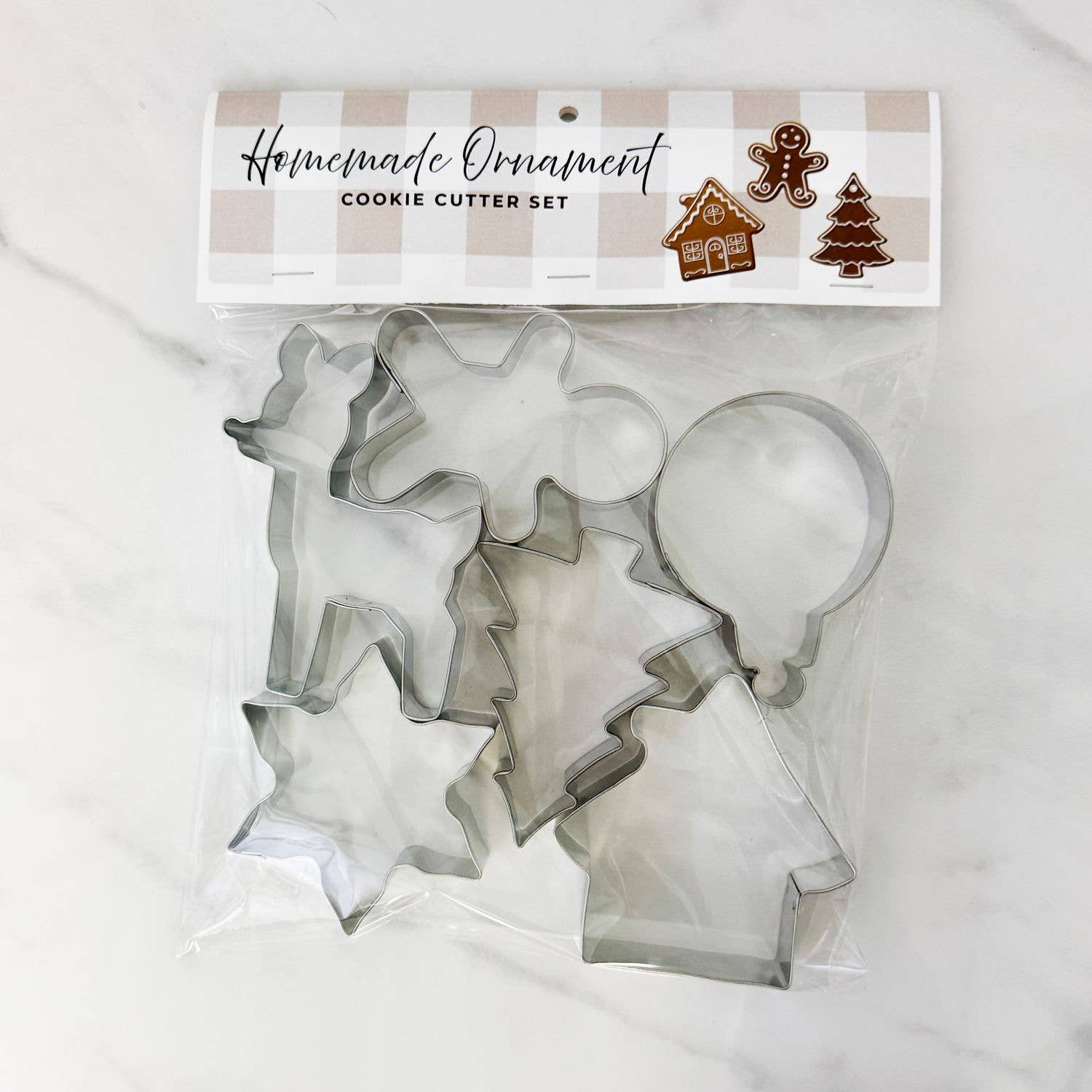 CookieCutter.com - Wholesale Cookie Cutter - Ornament Craft Cookie Cutter 6 Pc Bag Set HS05991