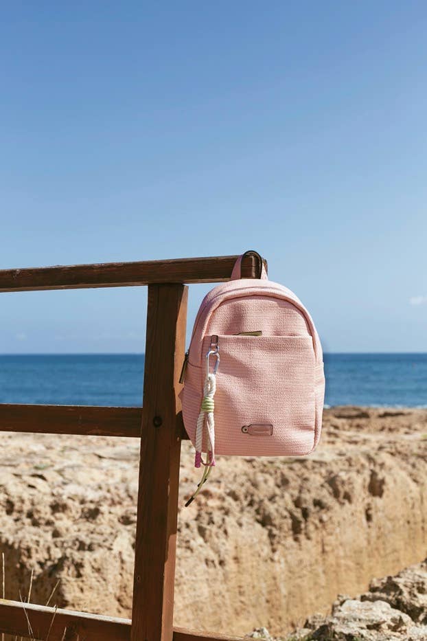 Volum Bags – wholesale Top handle bag – women's – URBAN ACHIOTE BACKPACK P.U. LEATHER NUDE