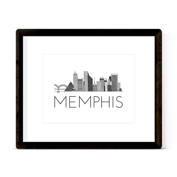 "MEMPHIS SKYLINE" ART PRINT for wholesale by LO in LONDON®