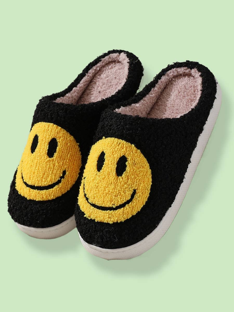 DOUBLJU - Wholesale Slippers - Unisex - Smiley Face Unisex Cotton Slippers for Fall,Winter
2