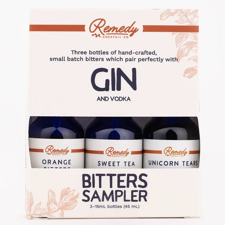 Gin Sampler Box for wholesale by Remedy Cocktail Company