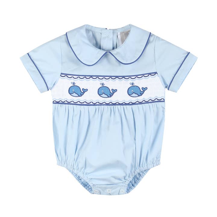 Lil Cactus - Venta al por mayor Body sin pies - Bebés - Pelele Bombacho con Cuello y Nido de Abeja de Ballena Azul3