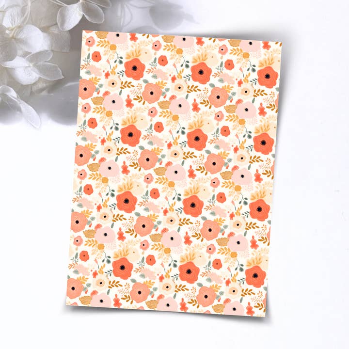 Transfer Paper – Watercolor Roses | For Polymer Clay - Water Transfer Paper - 123 for wholesale by S.I. Originals