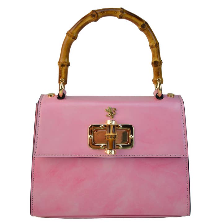 Castalia Damenhandtasche aus Rindsleder - Radica Pink für den Großhandel von Pratesi