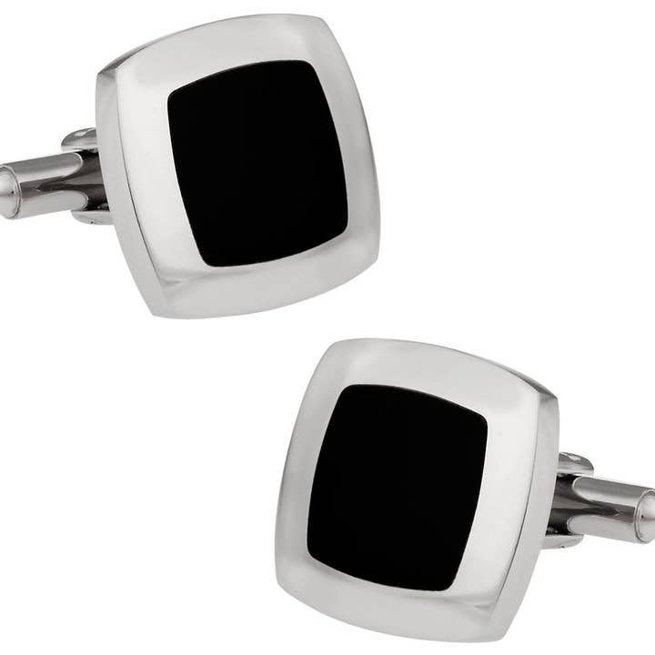 Abotoaduras pretas robustas por atacado de Cuff-Daddy