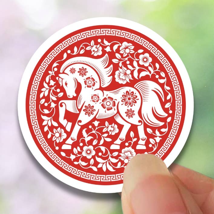 Chinese New Year Sticker, Year Of The Horse 2026 for wholesale by Apsara Labels