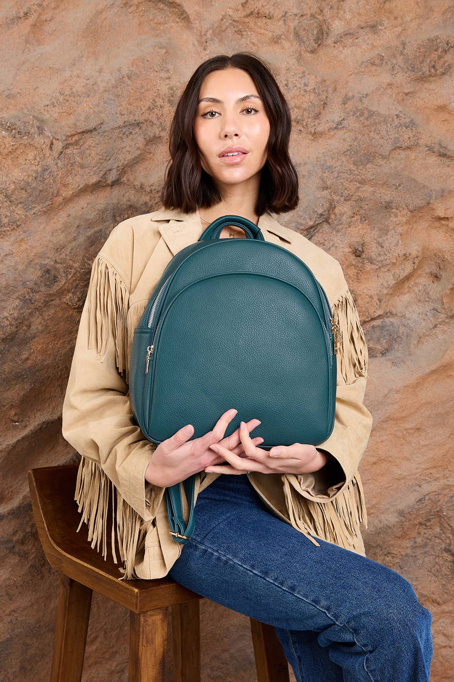 Jen & Co. - Wholesale Backpack - Women's - BP2605 Simone Round Backpack w/ Front Pocket8