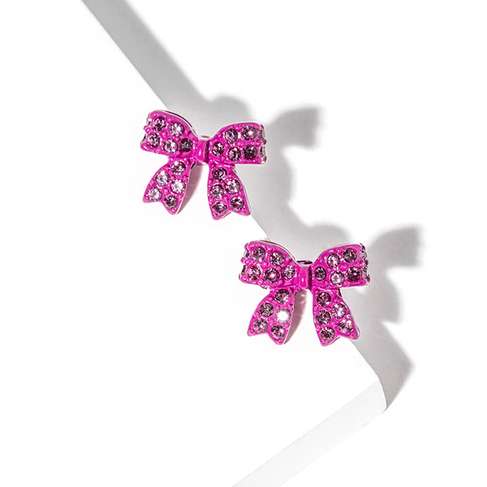 Sensibling Corp. - Vente Clous d'oreille - Boucles d'oreilles clous nœud en strass cristal12