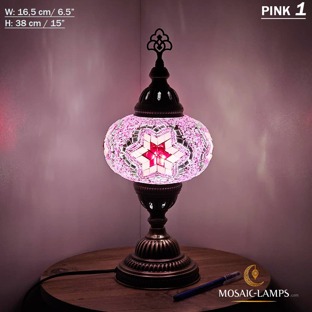 Mosaic Lamps - Vendita all'ingrosso Lampada da scrivania/d'accento - Lampada da tavolo grande a globo con mosaico turco, Marrakec, oltre 10 colori61