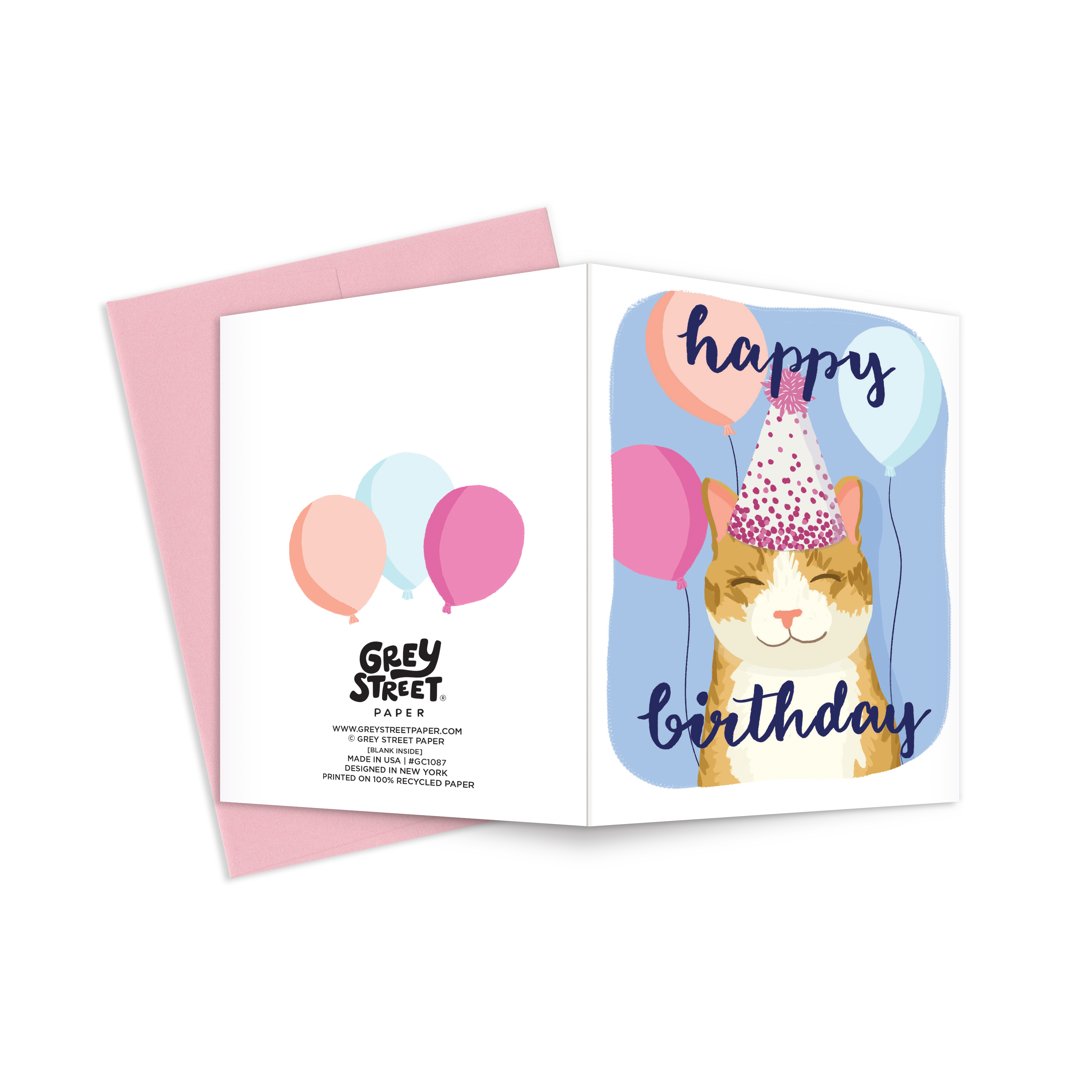 Grey Street Paper - Vendita all'ingrosso Biglietti di auguri - Biglietto di auguri di compleanno per gatti2