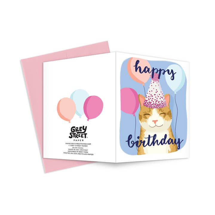Grey Street Paper - Vendita all'ingrosso Biglietti di auguri - Biglietto di auguri di compleanno per gatti2