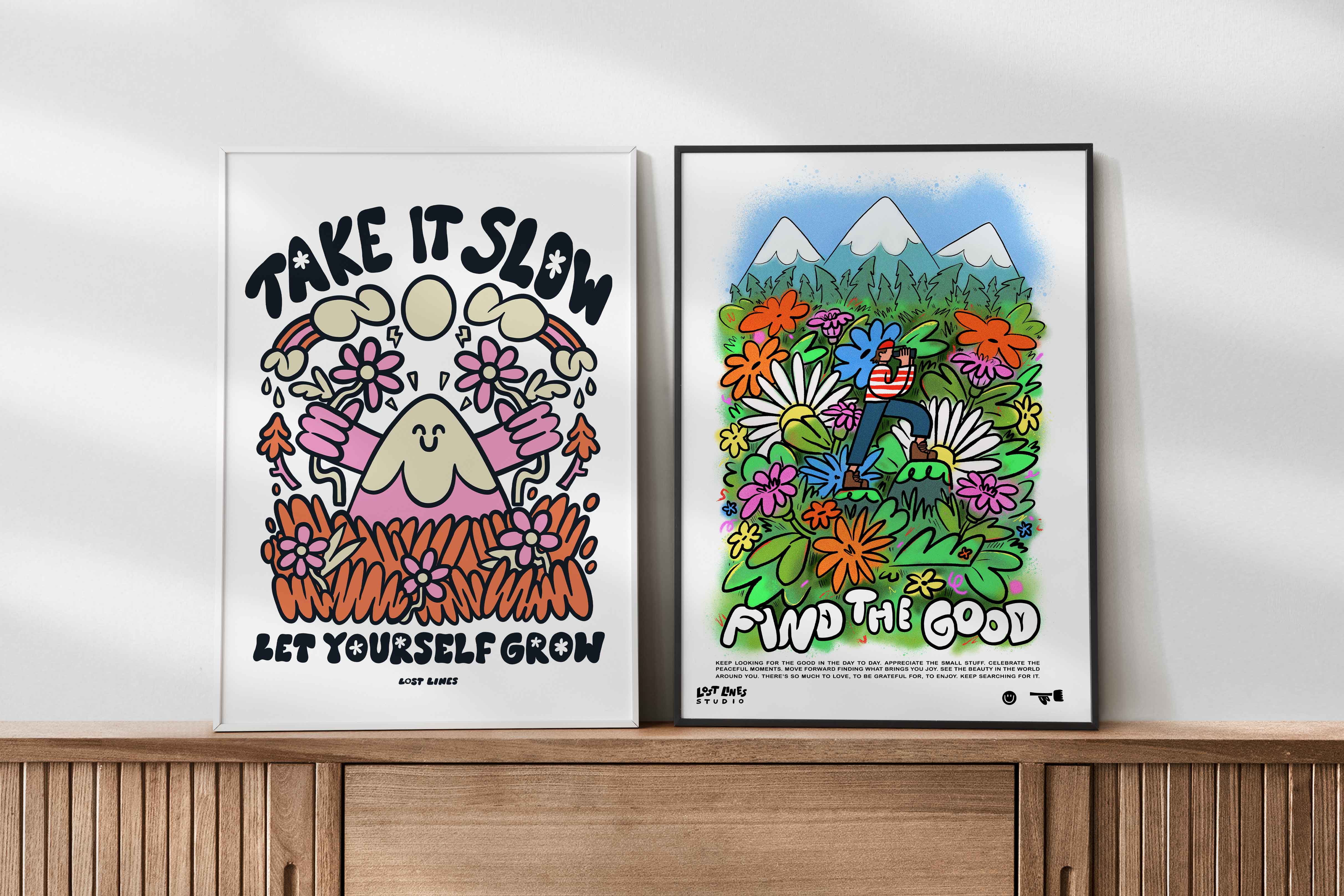 Lost Lines Studio - Wholesale Art Print - Take it slow and let yourself Grow - Art Print3