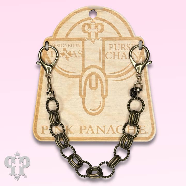 Chaîne de sac en bronze épais pour la vente par Pink Panache Brands