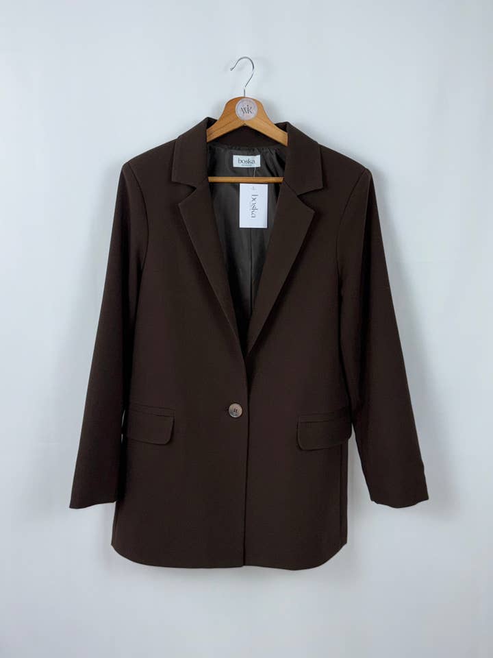 Classic Chocolate Boska Blazer for wholesale on Faire1