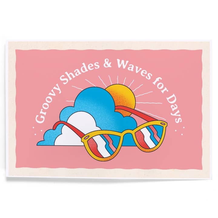 ART PRINTS Sunglasses, Groovy Shades and Waves for wholesale by Lantern Press
