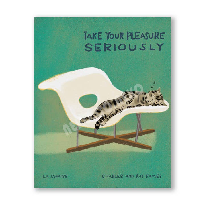 CAT PRINT _ Chaise design et chat 05 pour la vente par NEKO.CO.NEKO.