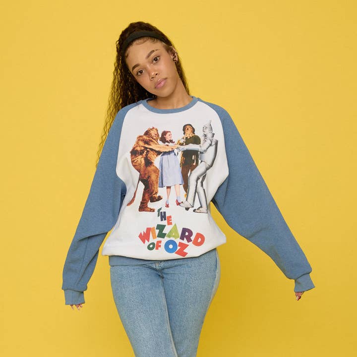 The Wizard of Oz Raglan Crewneck for wholesale by Cakeworthy