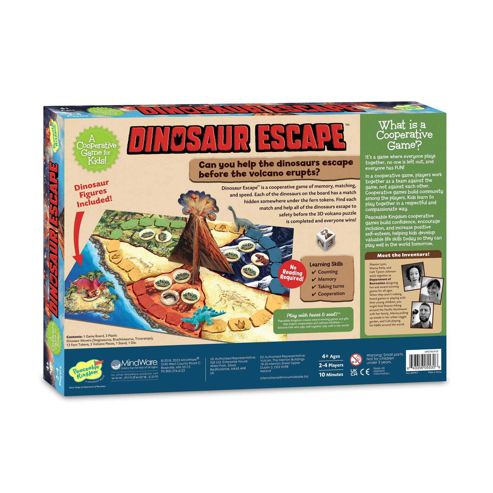 Just Imagine Toys - Wholesale Board Game - Cooperative Game - Peaceable Kingdom Dinosaur Escape5