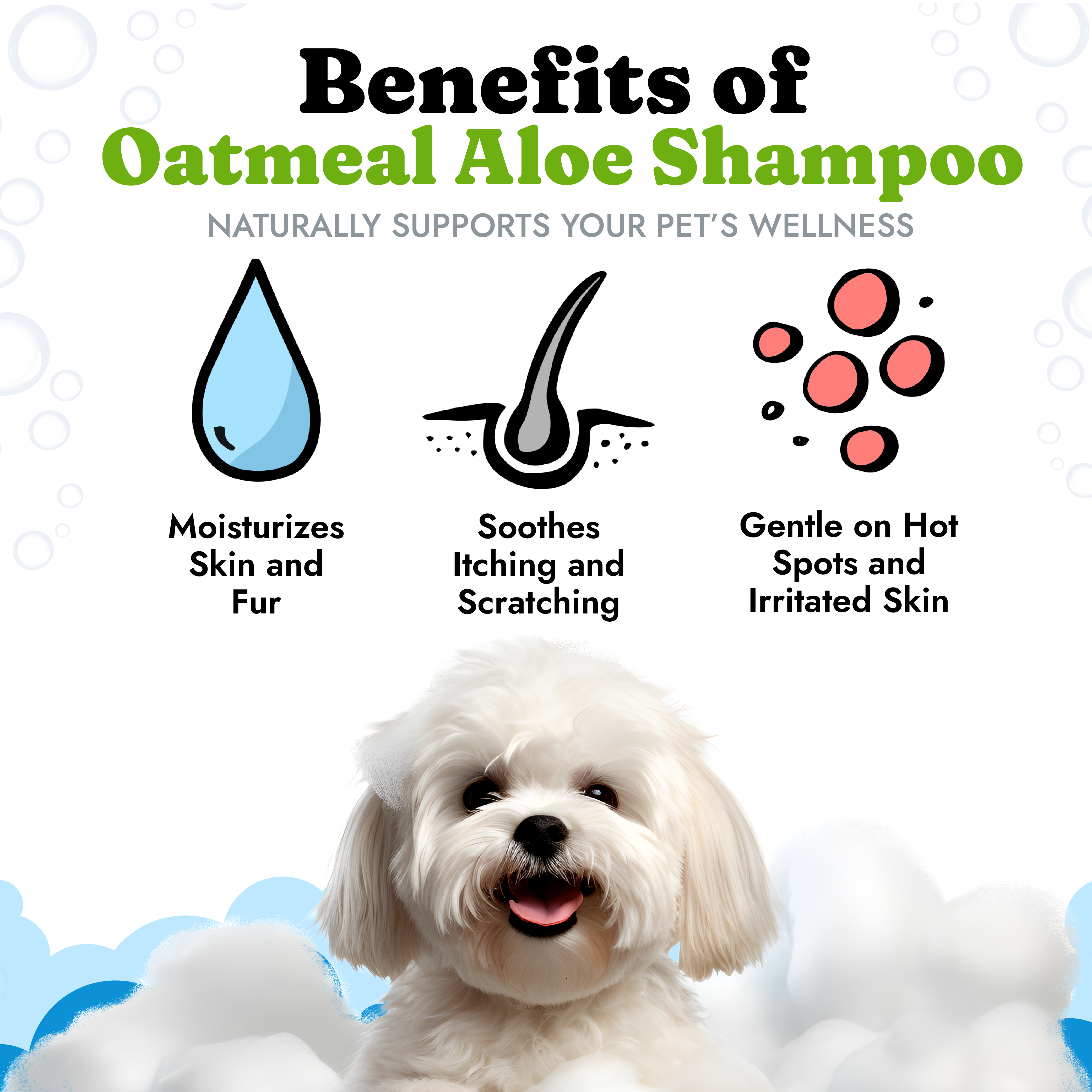 Vital Pet Life - Wholesale Pet Shampoo - Dog - Oatmeal and Aloe Dog Shampoo, 16 oz1