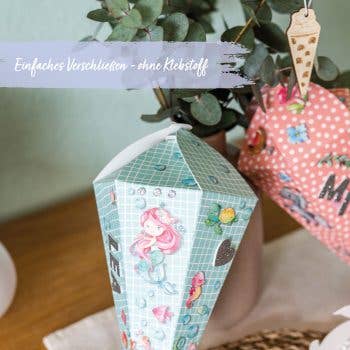 Papierdrachen - Wholesale Party Favor - Set of 3 school bags printed with glitter stickers1