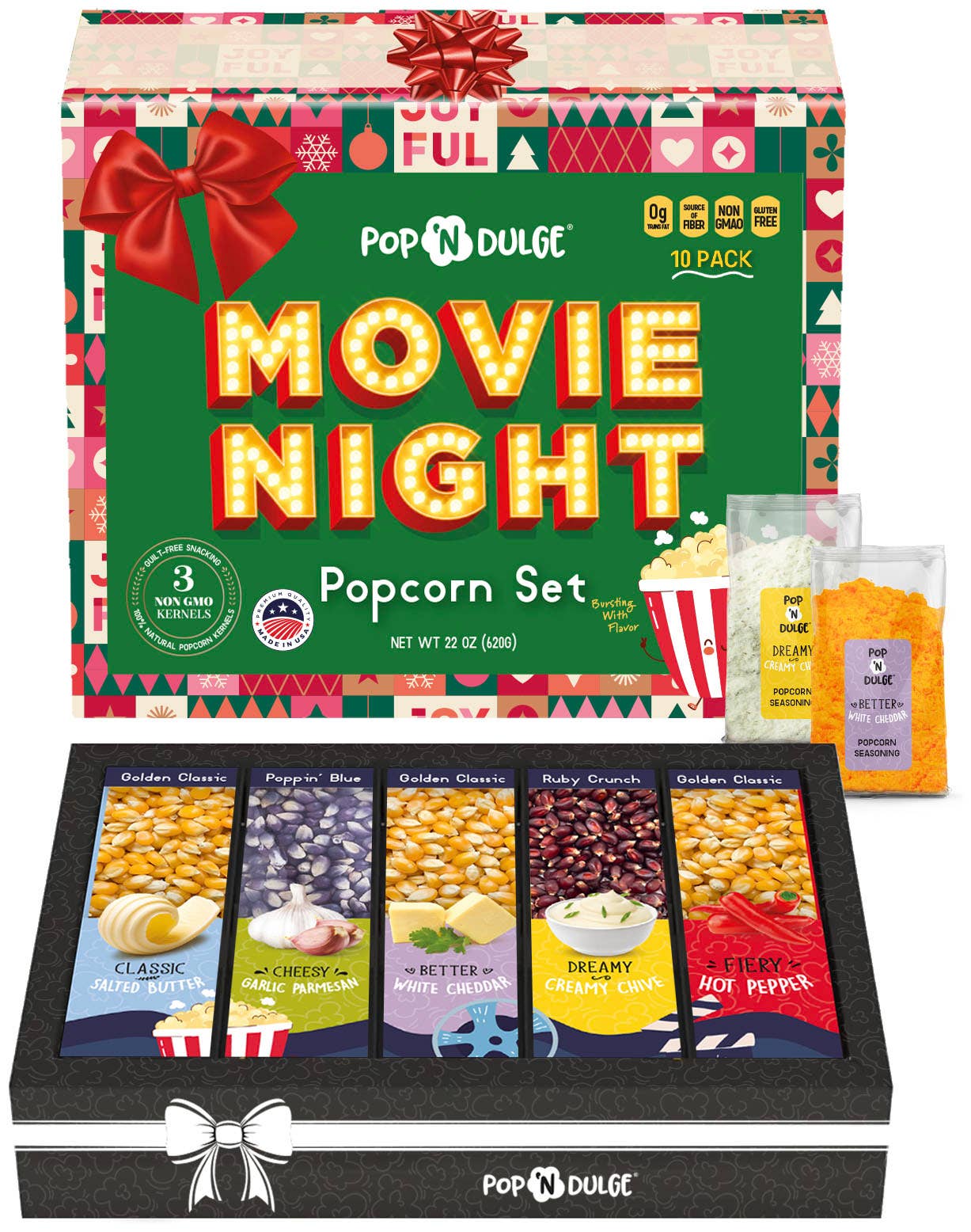 Pop 'N Dulge - Wholesale Popcorn - Christmas Movie Night Gourmet Popcorn Gift Set10