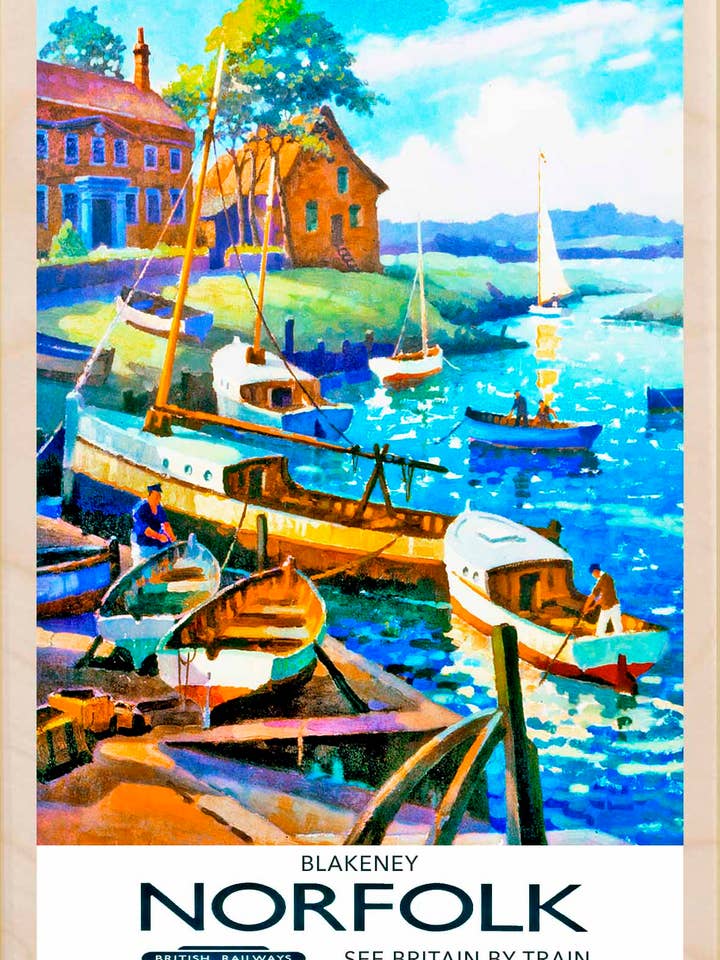 Blakeney, Norfolk - Eco-friendly souvenirs for wholesale by THE WOODEN POSTCARD COMPANY