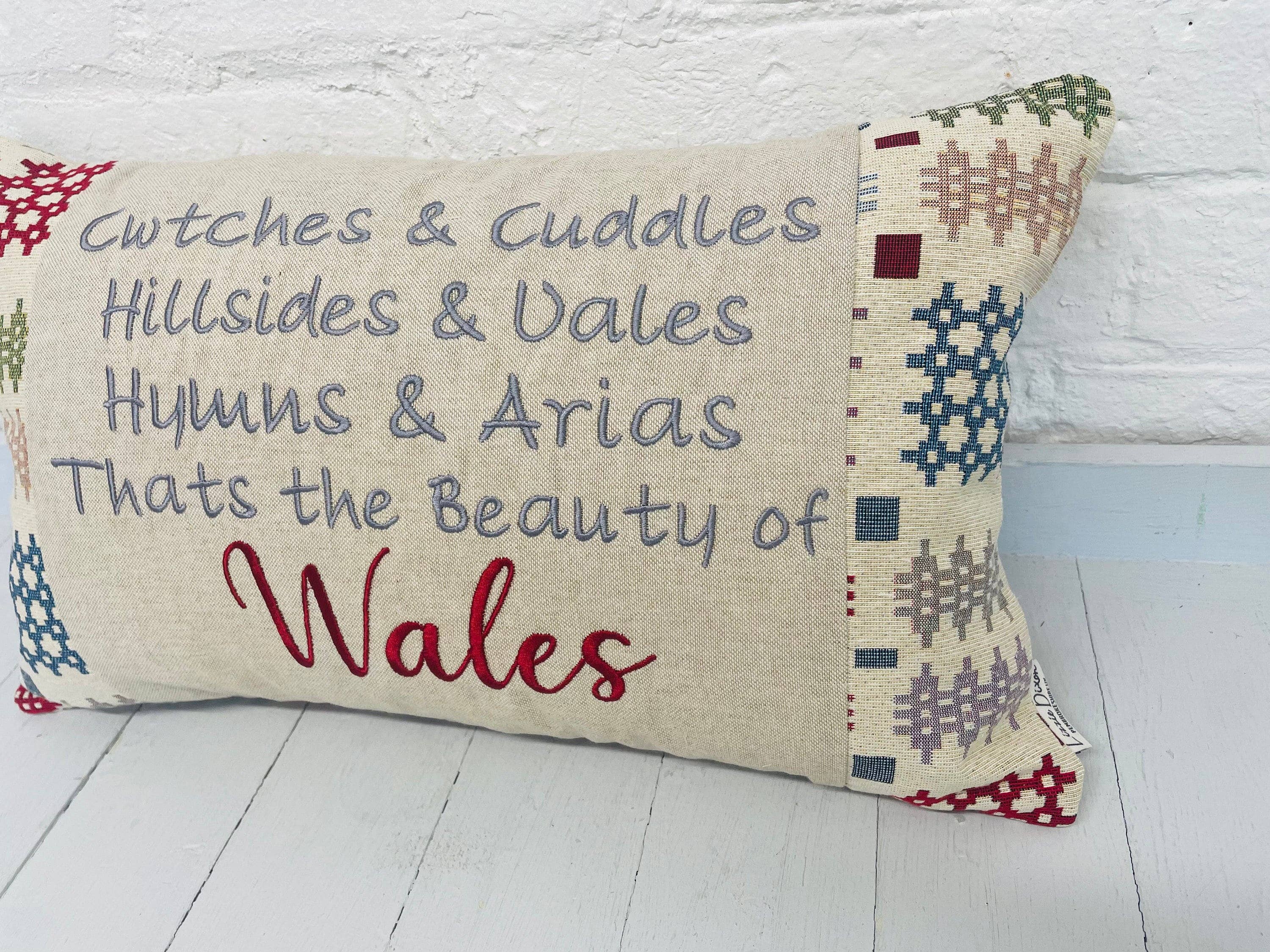 Lizzie Dixon Designs - Wholesale Throw/Decorative Pillow - Welsh Blanket Tapestry Cushion, Handmade0