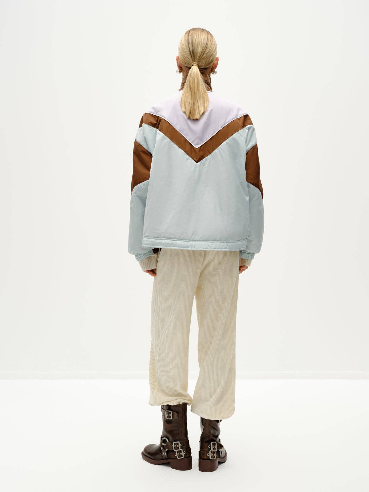 Urlazh - Wholesale Jacket - Women's - Chocolate Colorblocked Cotton Jacket1