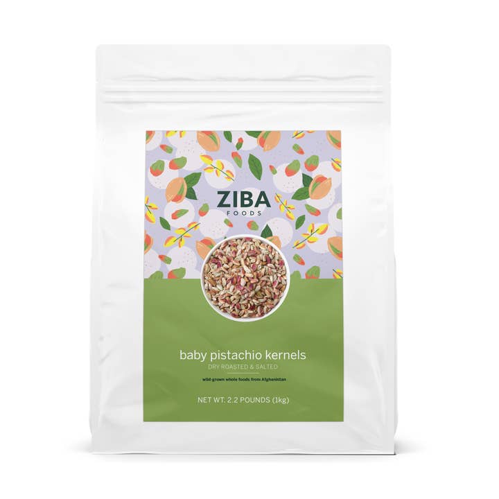 Baby Pistachio Kernels (Dry Roasted & Salted) Bulk Vegan 1kg for wholesale by Ziba Foods