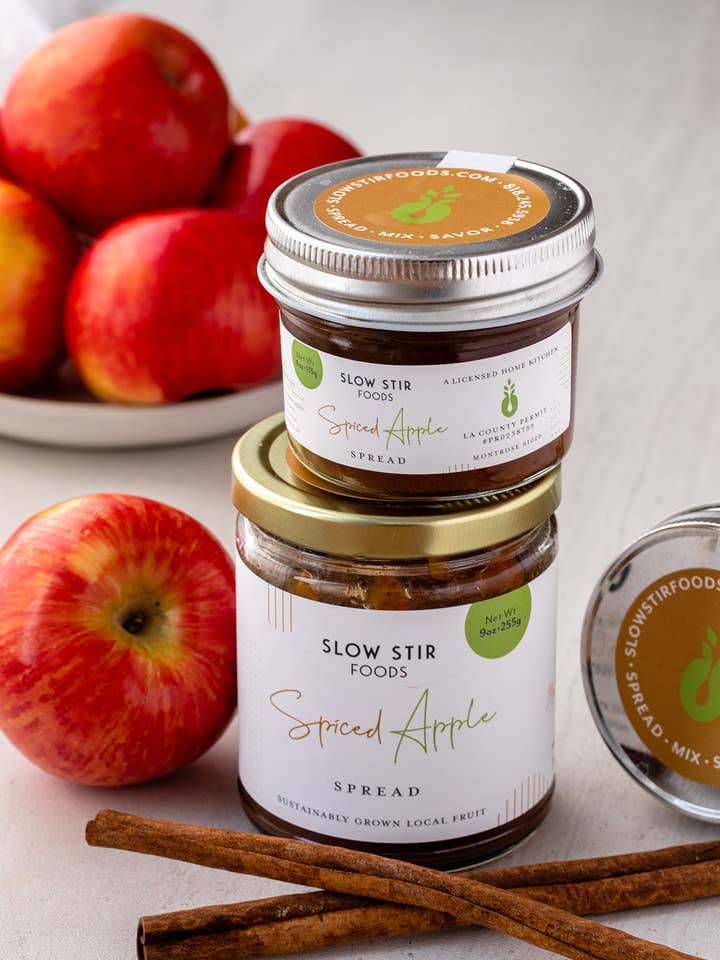 Gewürzte Apfelkonfitüre (wenig Zucker) für den Großhandel von Slow Stir Foods