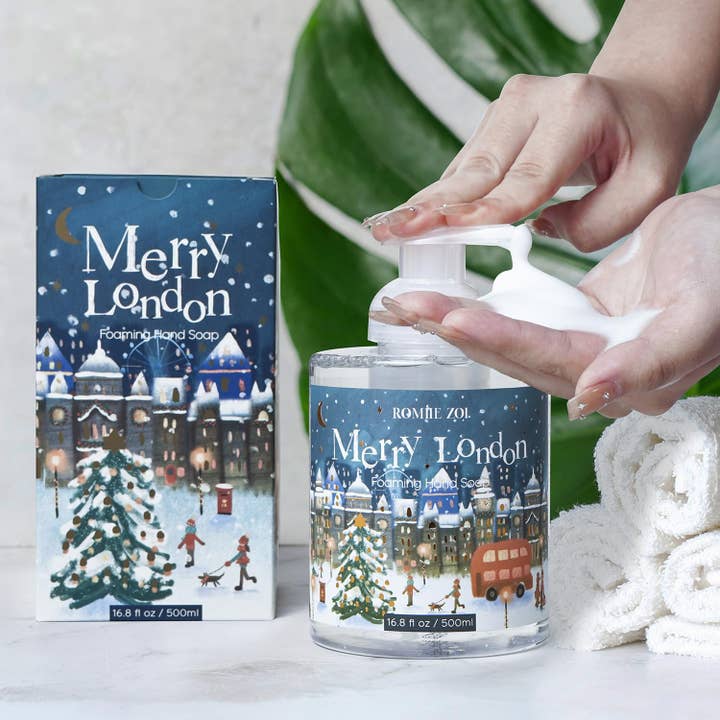 Wrapaholic Gifts & Packing Company - Wholesale Hand Soap/Wash - Christmas Foaming Hand Soap with Gift Box - Merry London