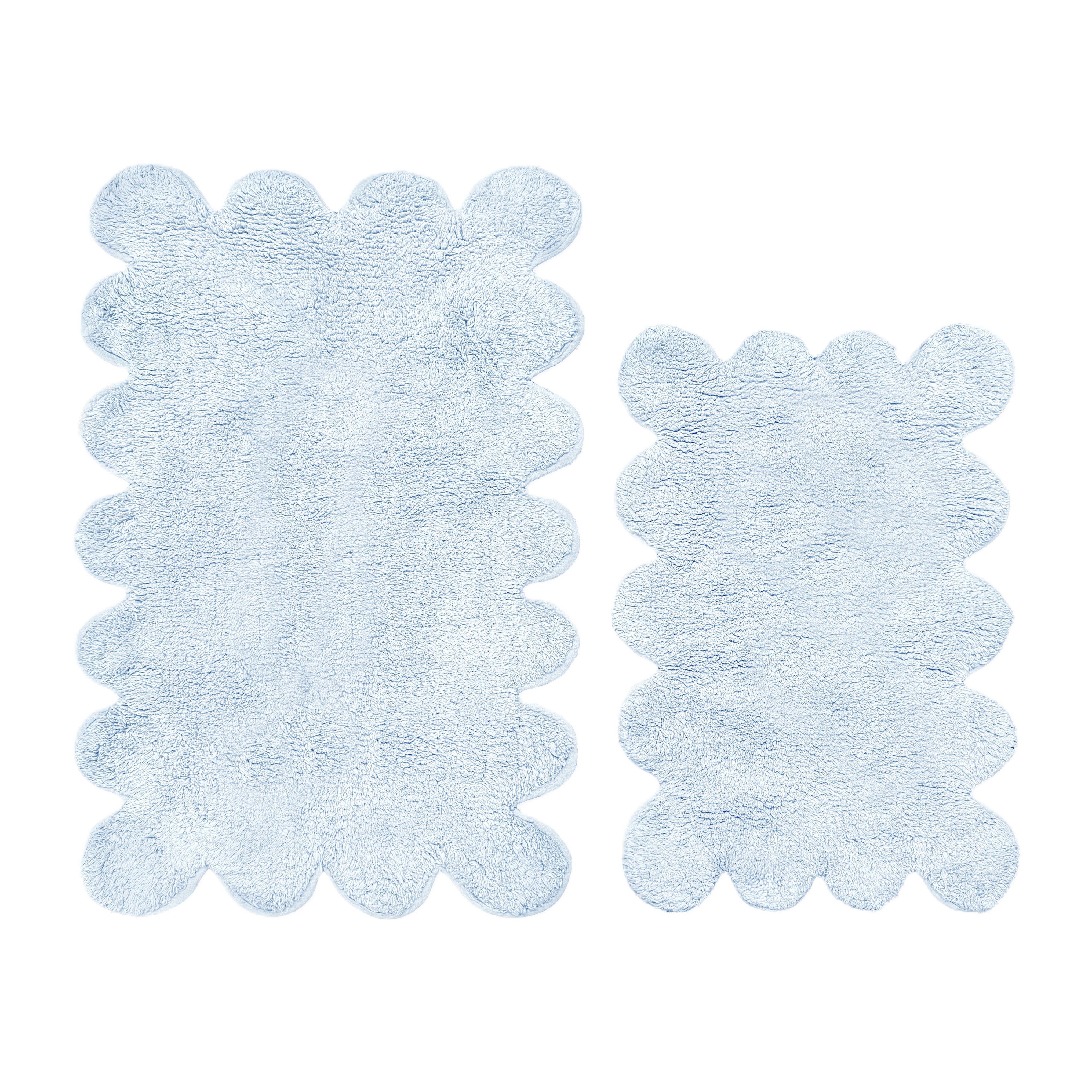 Allure Bath Fashions - Wholesale Bath Mat Set - Two Piece Scallop Bath Mat Set - 100% Cotton Scalloped Rugs0