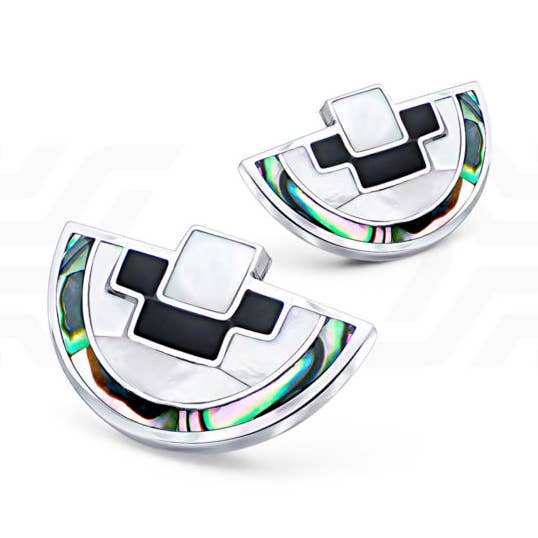 B.O Tumi chakana madreperla rodiata per la vendita all'ingrosso da parte di ÍNTIKA Jewelry