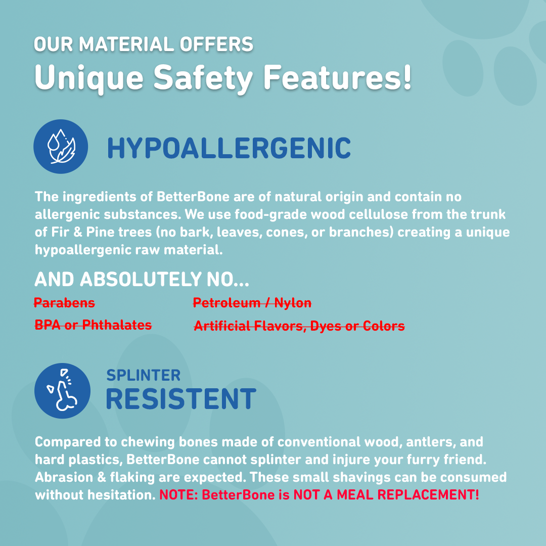 BetterBone Natural Dog Chews - Wholesale Pet Chew Toy - Dog - BetterBone HARD -Durable, All-Natural, No Nylon, Sustainable15