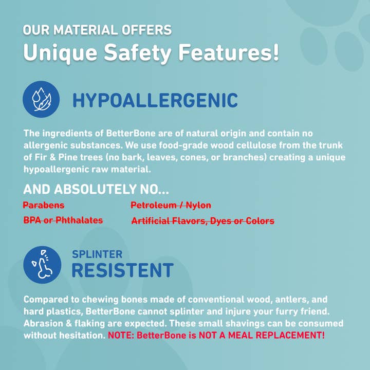 BetterBone Natural Dog Chews - Wholesale Pet Chew Toy - Dog - BetterBone HARD -Durable, All-Natural, No Nylon, Sustainable15