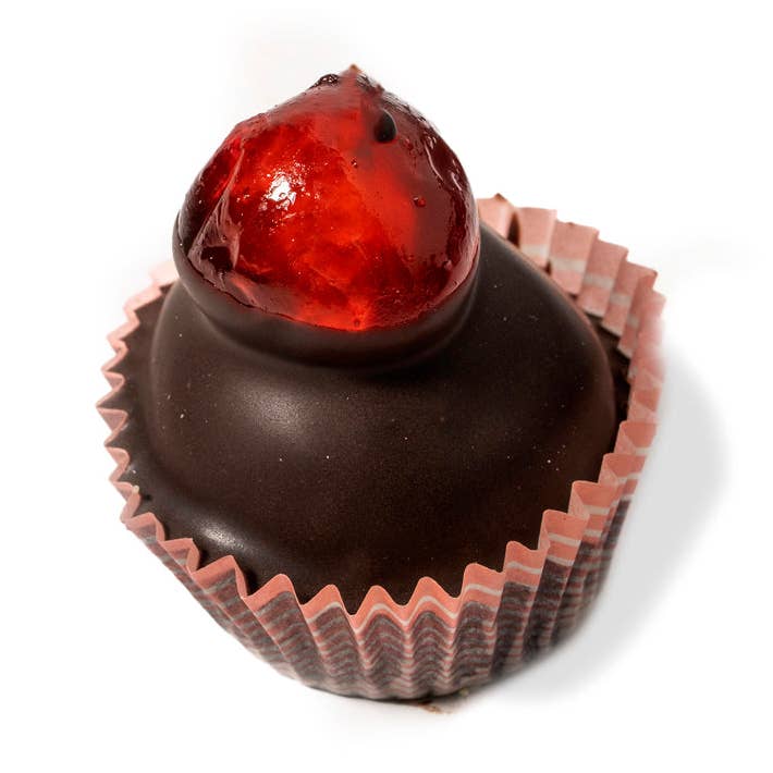 Praline au chocolat avec cerise pour la vente par PECCATI DI GOLA 1976