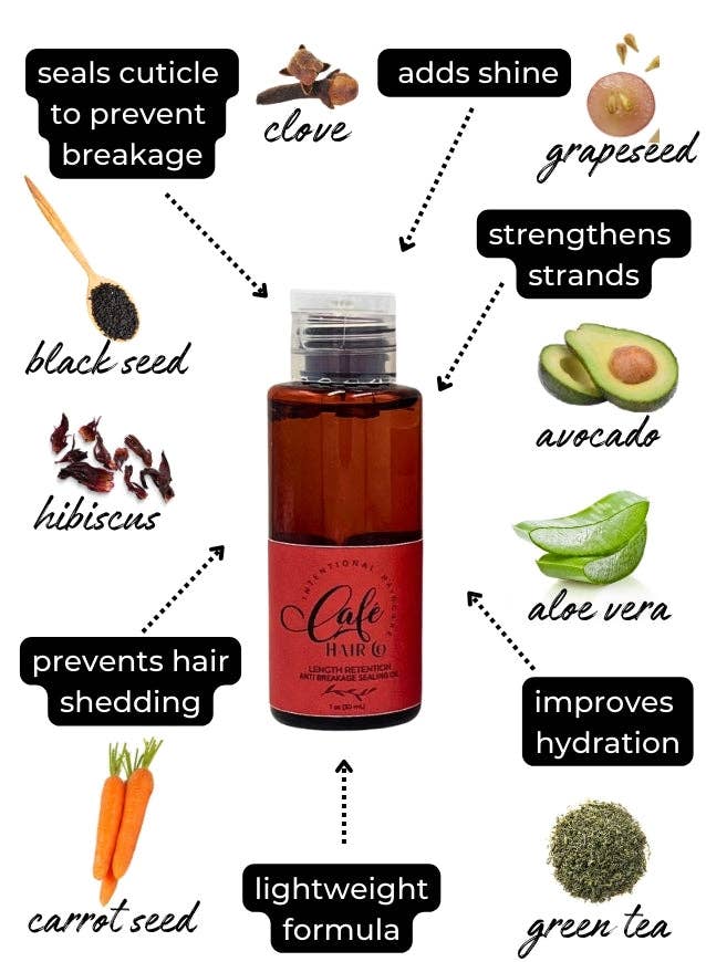 Café Hair Co - Wholesale Hair Oil - ANTI BREAKAGE SEALING OIL TO PREVENT SPLIT ENDS4