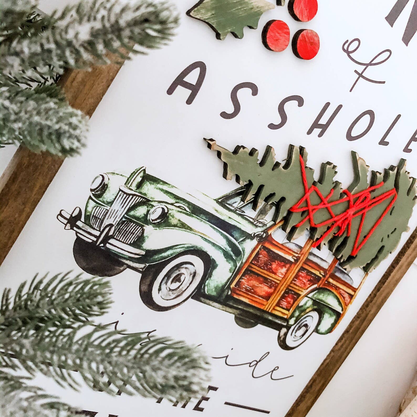 WillowBee Signs & Designs - Wholesale Sign - Jolliest Bunch of Assholes Christmas Sign3