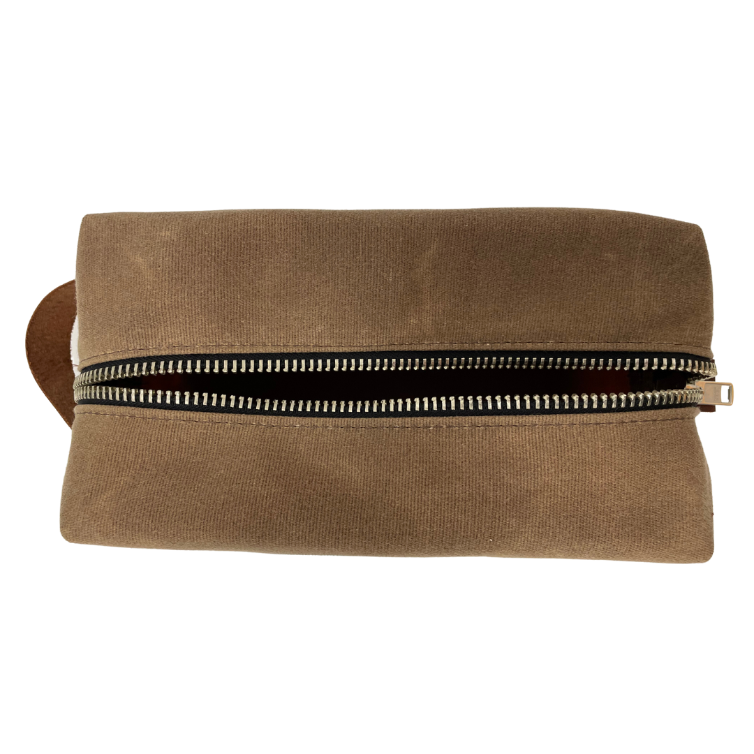 Steele Canvas Basket Corp. – wholesale Toiletry bag – Unisex – Brown Waxed Canvas Dopp Kit5