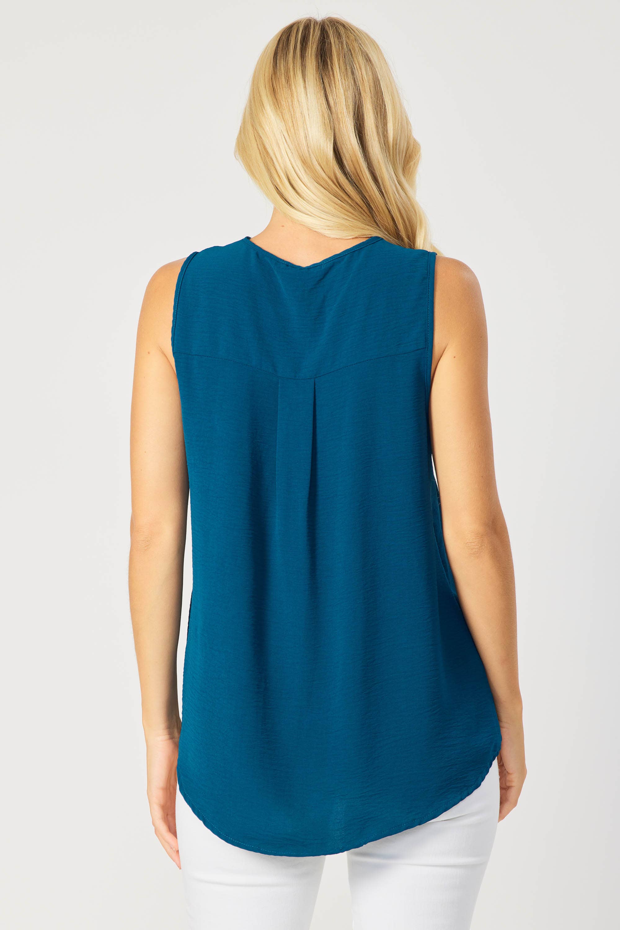 FSL Apparel - Wholesale Blouse - Women's - ST1560 - SOLID WOVEN V-NECK WORK WEAR CASUAL TOP7