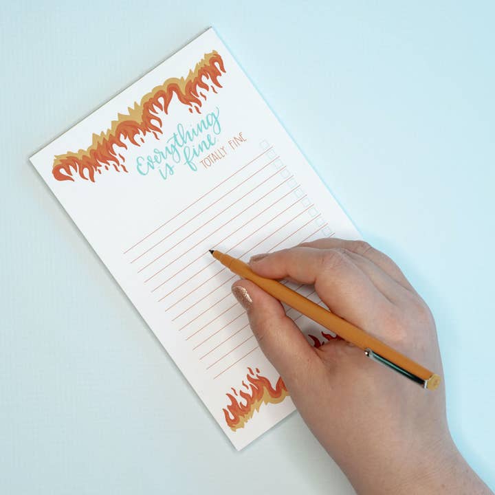 Notepad - Everything is Fine for wholesale by Colette Paperie