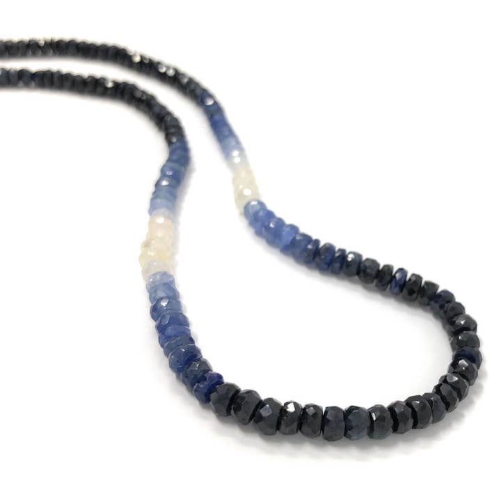 Perles de saphir, perles de saphir ombragées, perles de pierres gemmes, perles naturelles, fournitures de perles, fabrication de bijoux, perles en gros, 16" brin pour la vente par Akstar Gems
