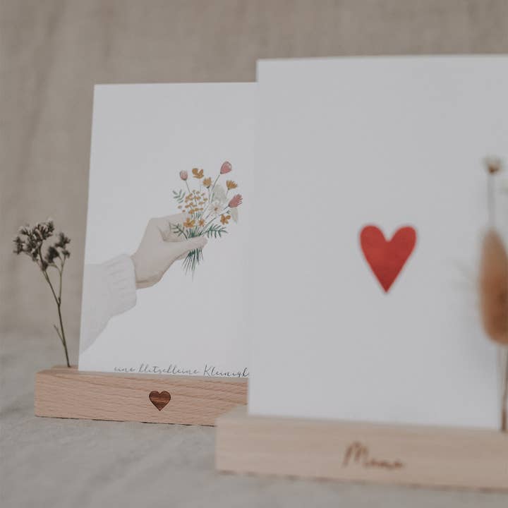 Eulenschnitt - Wholesale Picture Frame Stand - Card and Flower Holder 2-Piece Set - 12 cm Mom (PU= 6 Sets)1