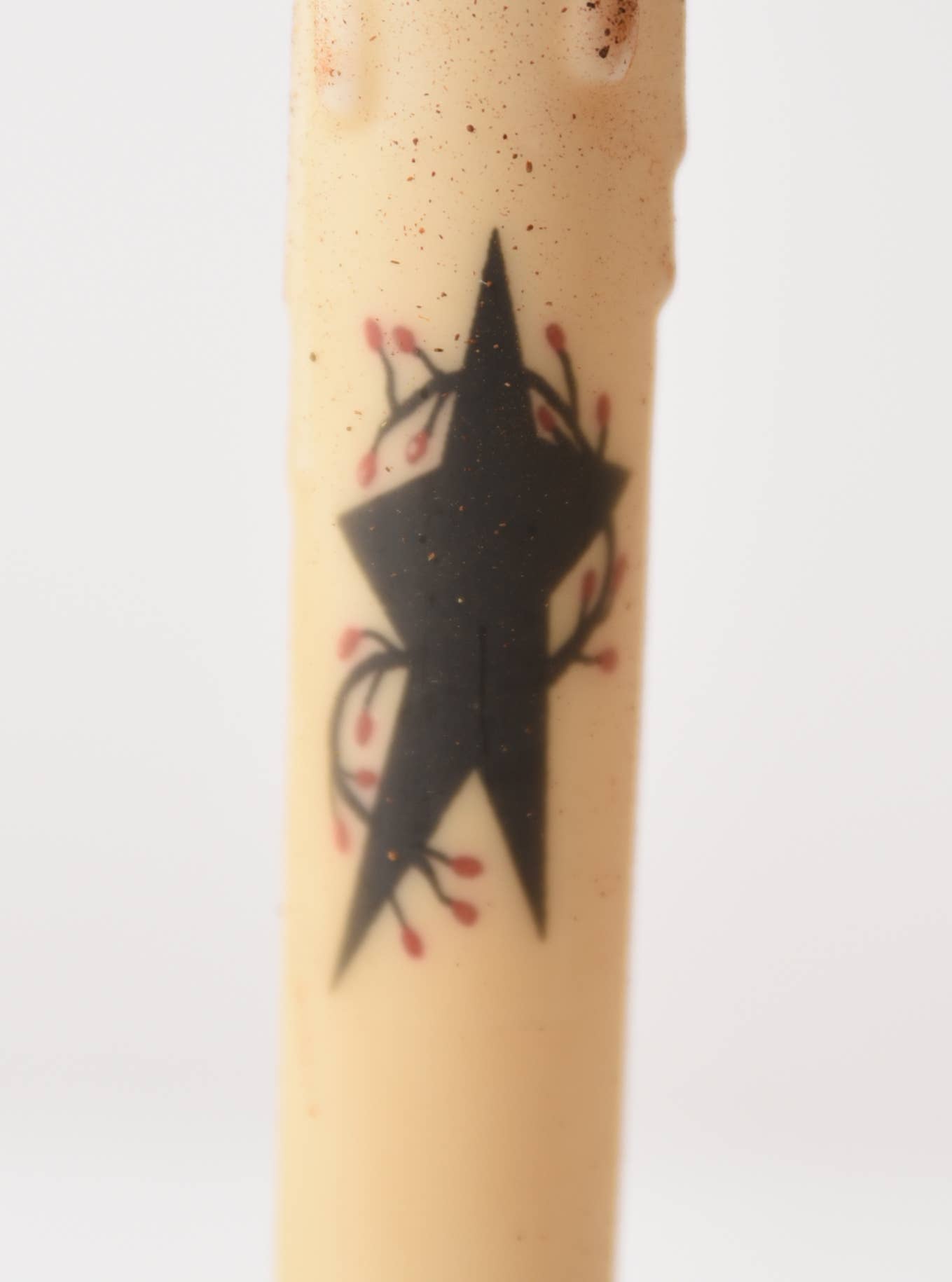 LMS Wholesale - Wholesale Flameless Candle - Black Star with Berries LED Timer Taper Candle3