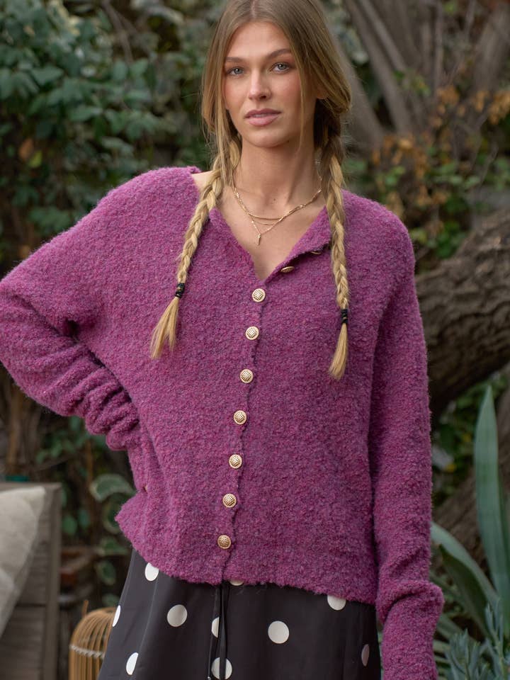 JADE BY JANE - Wholesale Cardigan - Women's - PLUS SIZE SOLID CREW NECK BUTTON FRONT SWEATER CARDIGAN8