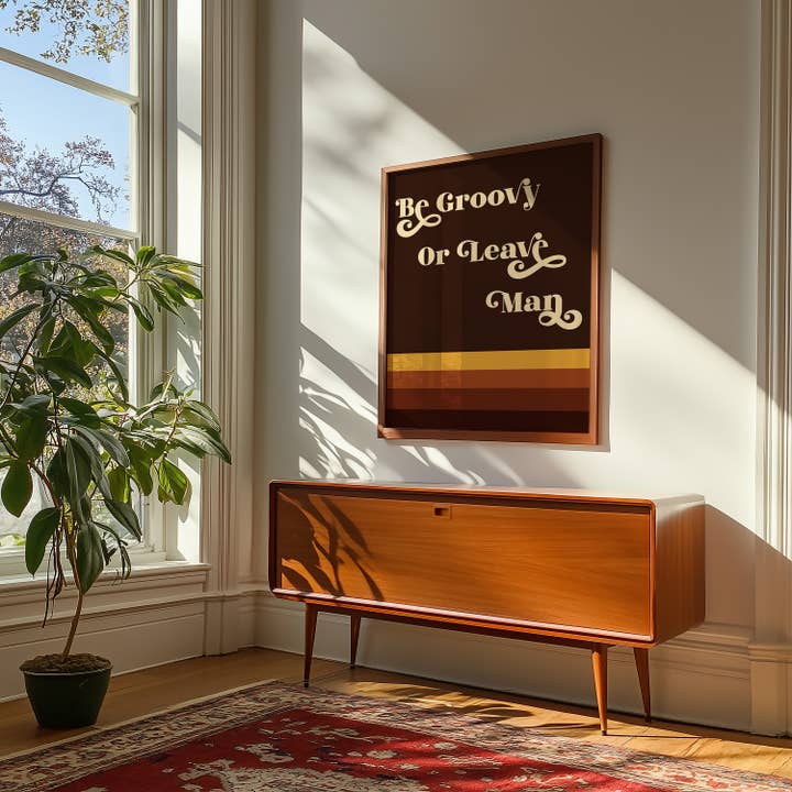 GiGi Thomas Designs - Wholesale Art Print - Be Groovy or Leave Man Print4