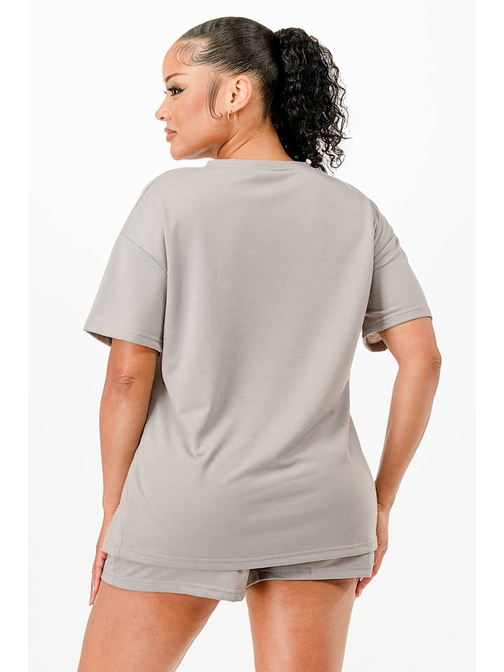 Glance - Wholesale Top & Short Set (NOT Loungewear) - Women's - OVERSIZED T SHIRT AND SHORT SET5