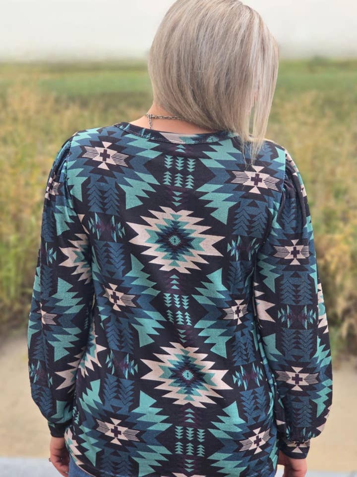 Sterling Kreek - Wholesale Blouse - Women's - Midnight Mesa Top1