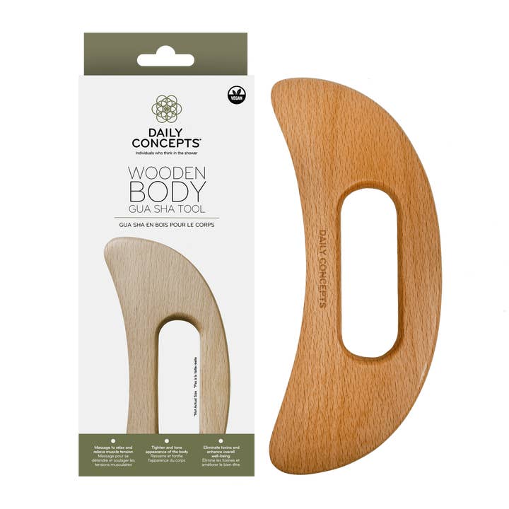 Wooden Body Gua Sha Tool for wholesale by Daily Concepts