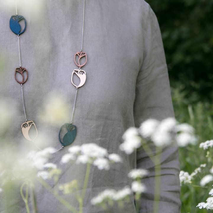 Valona - Wholesale Pendant/Charm Necklace - Tulip chain15